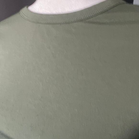 Banana Republic Woman’s Soft Ponte Side Ruched Olive T-Shirt Dress- Size Tall M - Picture 5 of 8